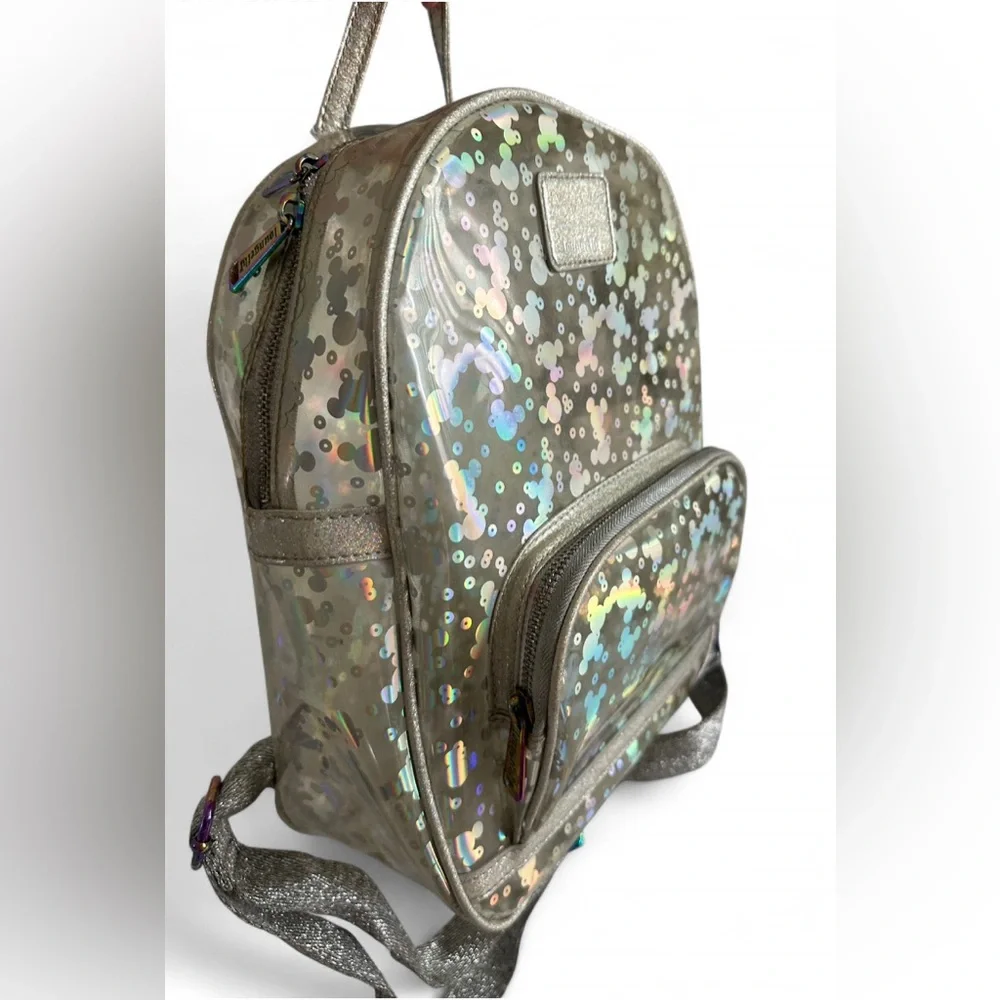 Loungefly Silver Holographic Sequin Backpack - Picture 4 of 7